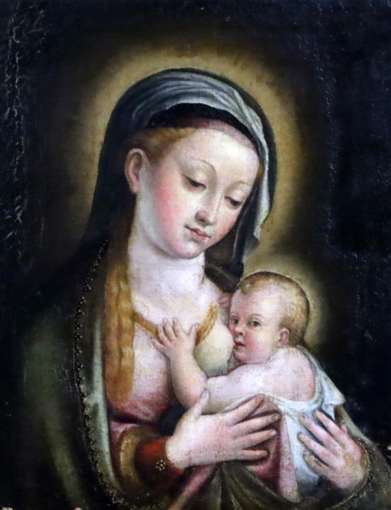 Follower of Francesco Albani (1578-1660) Madonna and child 14 x 11in.